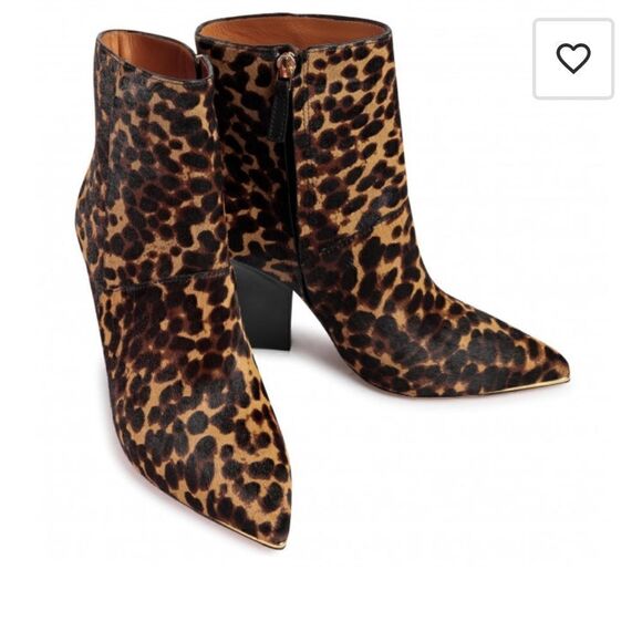 Tory Burch Lila genuine calf hair pointed toe leopard print bootie size 6,5 new - Picture 4 of 16